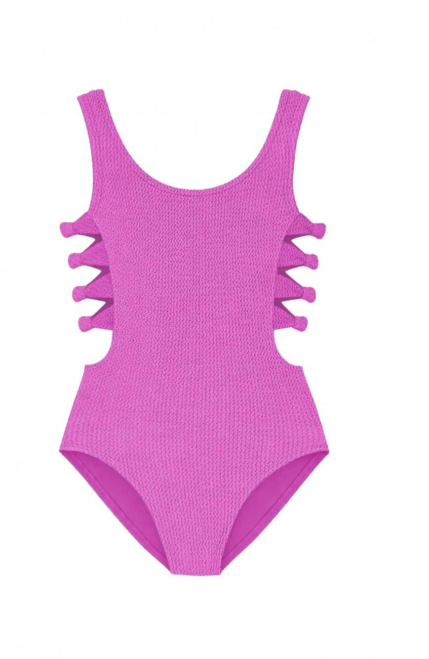 NEW LIMEAPPLE girl's layla cut out one piece in orchid